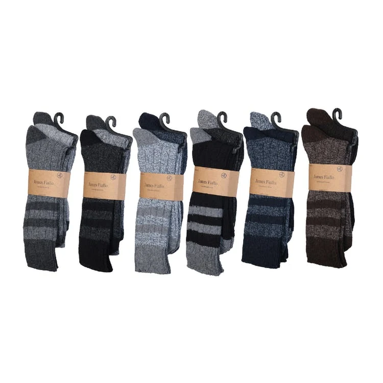 Men's Boot Socks - Assorted Rugby Style Size 10-13 2 Pack 1