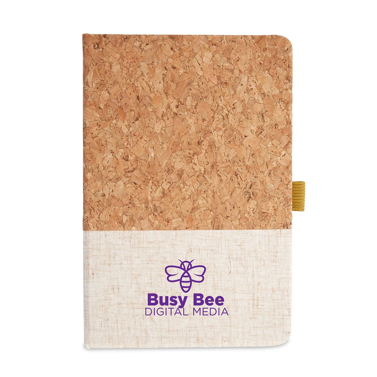 Cork And Heathered Fabric Hardcover Journal 5.5" x 8.25" 1