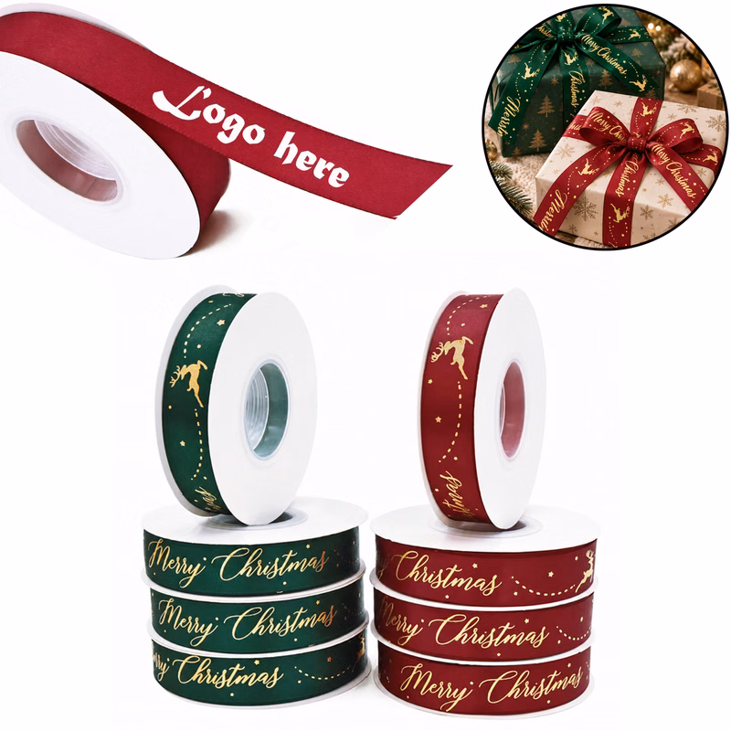 Christmas Tree Decoration Metallic Gift Ribbon