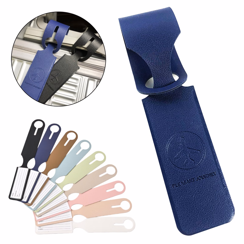 Double Sided Leather Luggage Tag