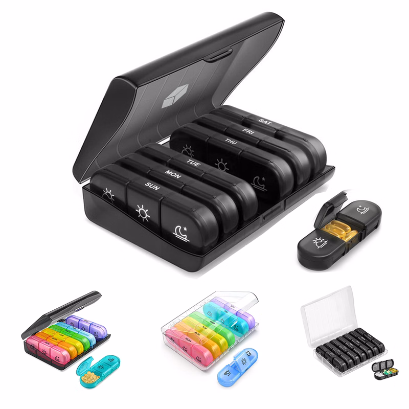 Weekly Pill Organizer - AM/PM, Spacious Design