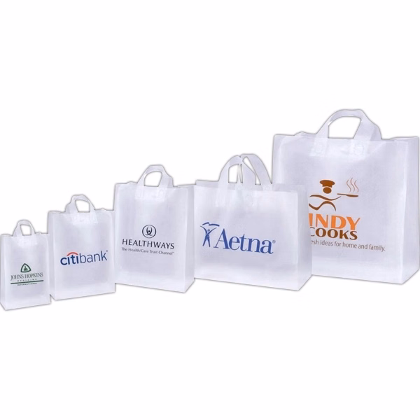 Clear Frosted Soft Loops Tote Bags