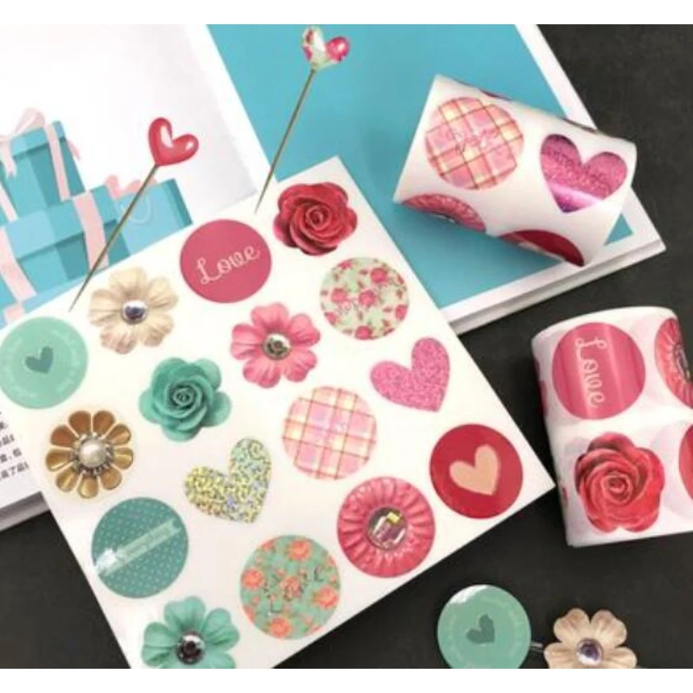 Valentine's Day Heart Roll Stickers 1