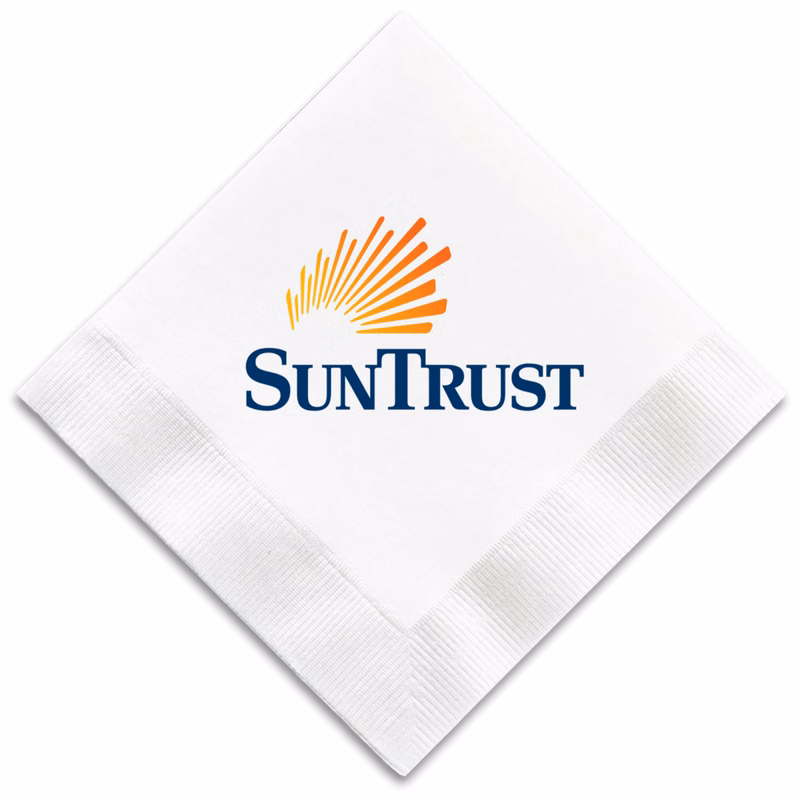 3 Ply White Beverage Napkin, Digital