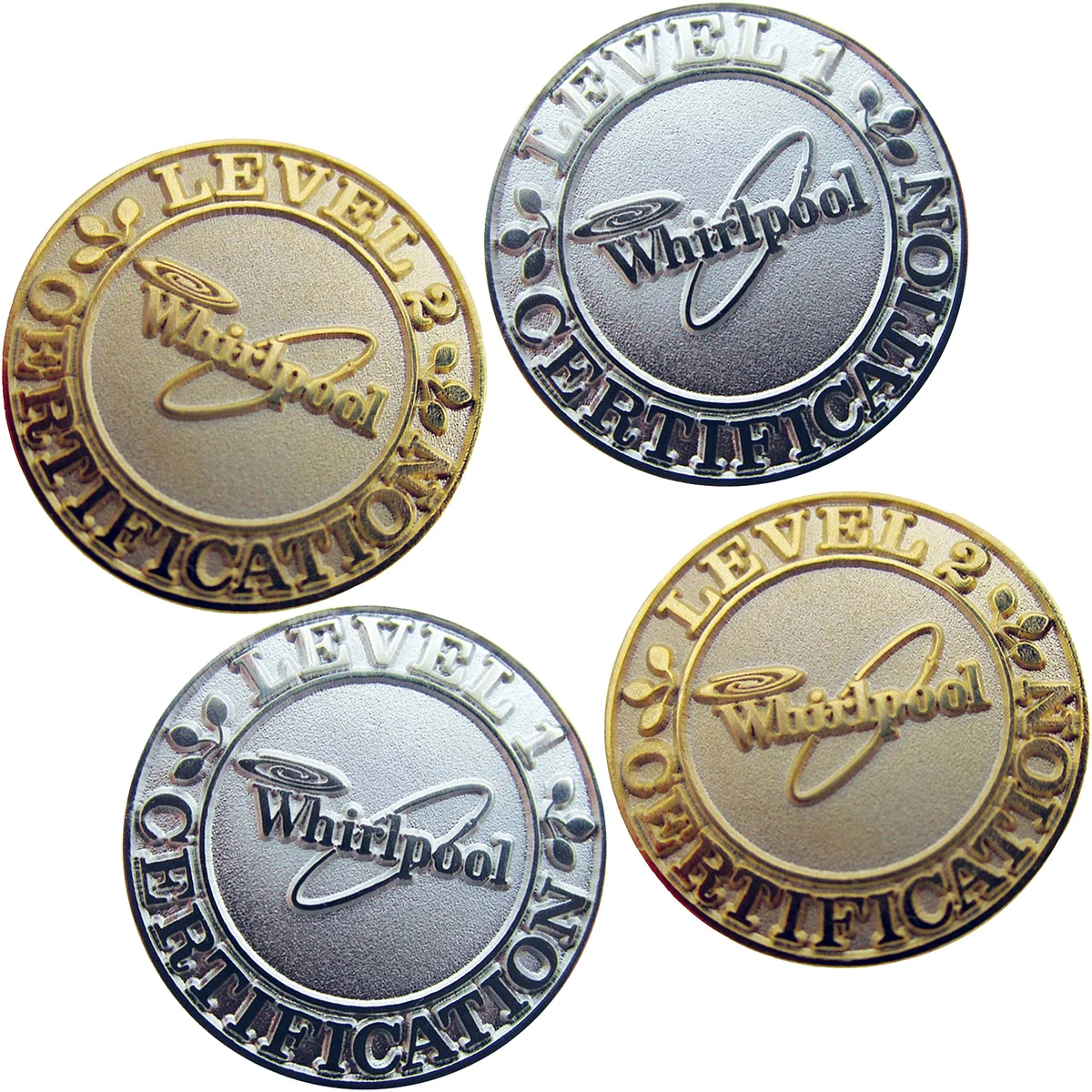 Diestruck Sandblasted Lapel Pins: Copper/Brass 1" W x 1" H 1