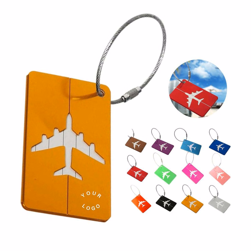 Aluminum Alloy Luggage Label with Wire Loop
