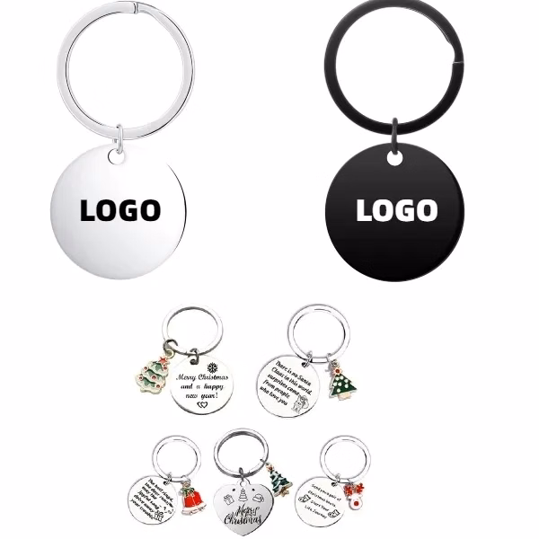 Christmas stainless steel keychain