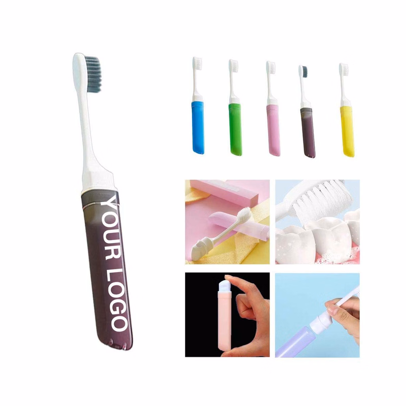 Lightweight Travel Toothbrush with Foldable Handle