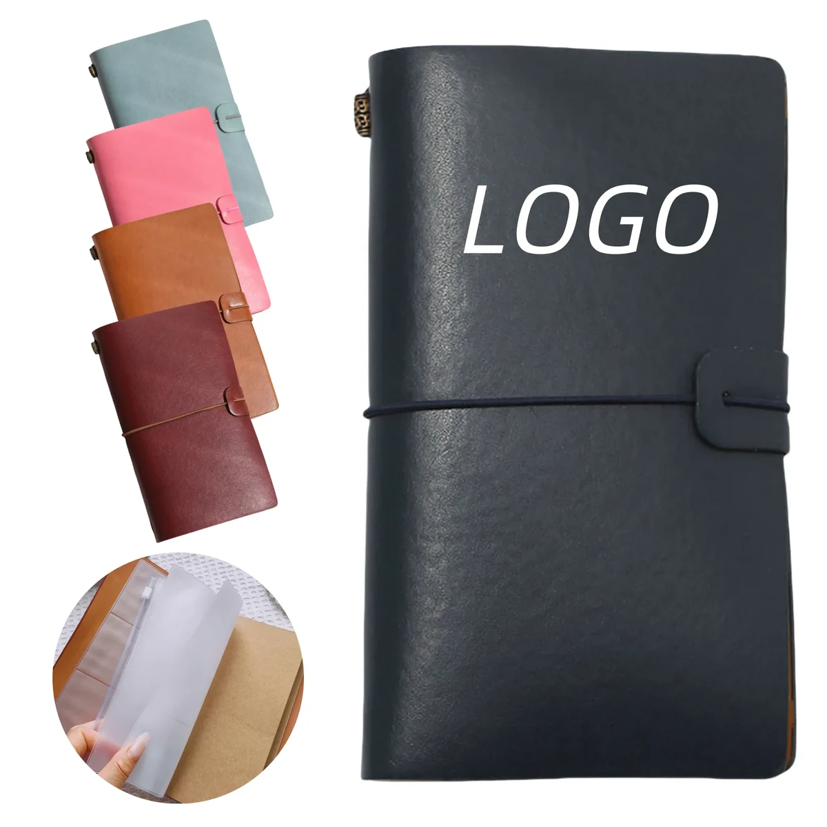 PU Travel Loose-Leaf Notebook Multi-Function Inner Page 1
