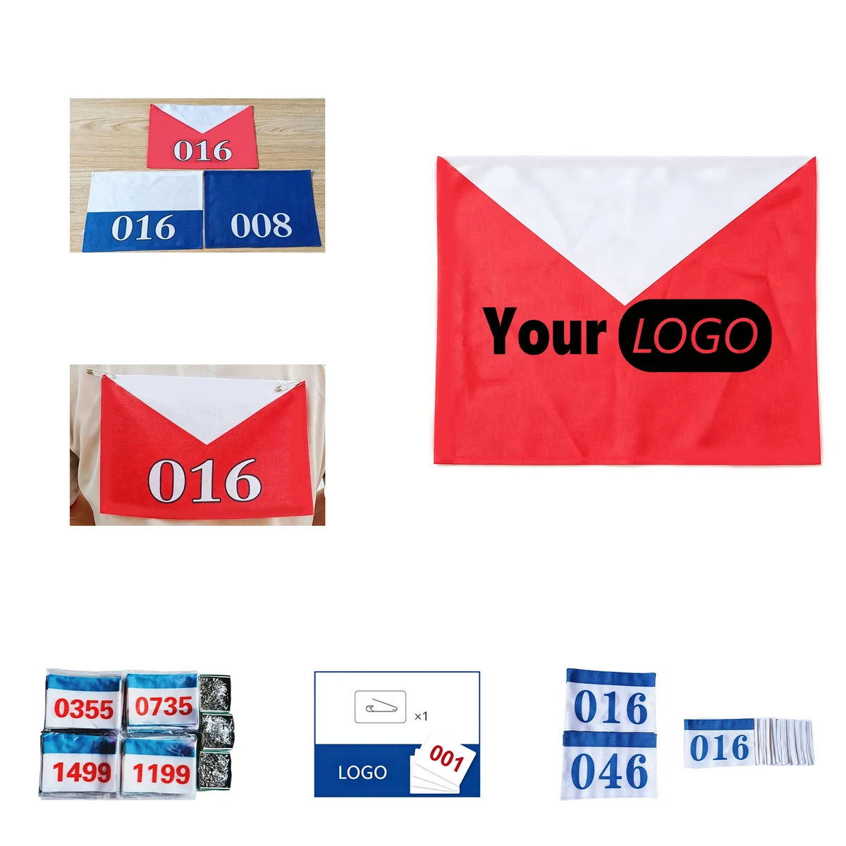 6.7 x 9.8 Inch Custom Race Bib Number Tag 1