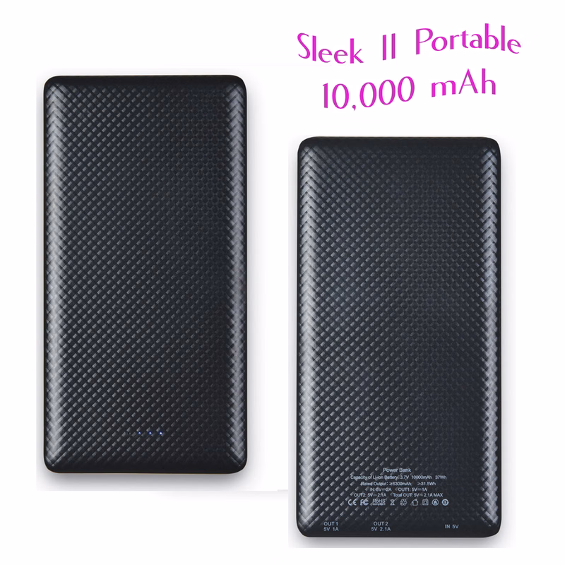Sleek II Portable 10,000 mAh Power Bank w/LED Status