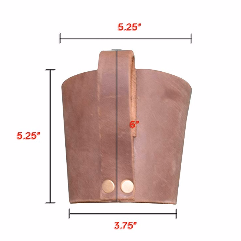 Leather Cup Sleeve with Handle