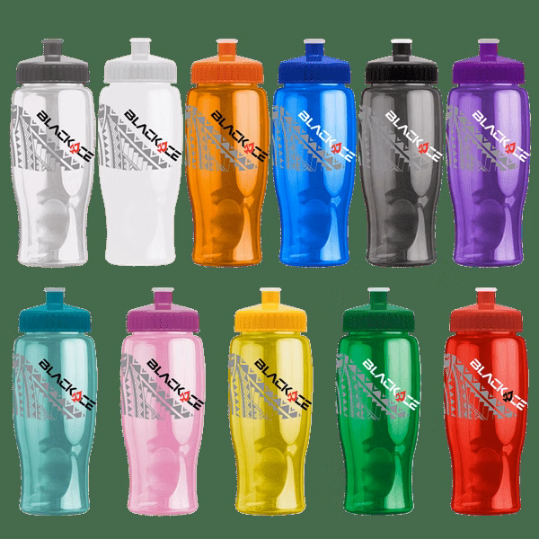 Rotation 27oz Transparent Contour Bottle w/Push-Pull Lid