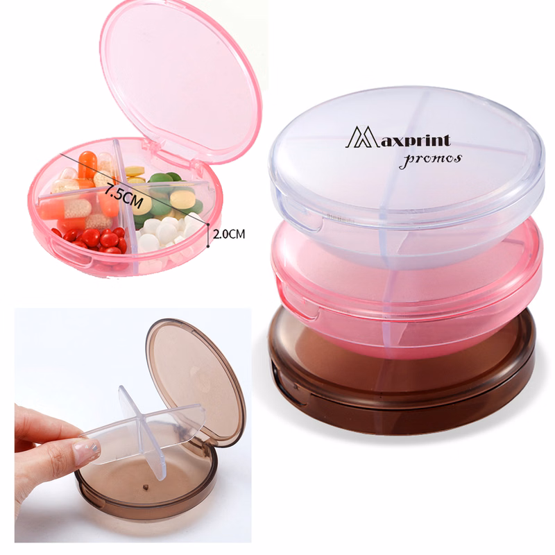 Transparent Mini 4-Cell Pill Box