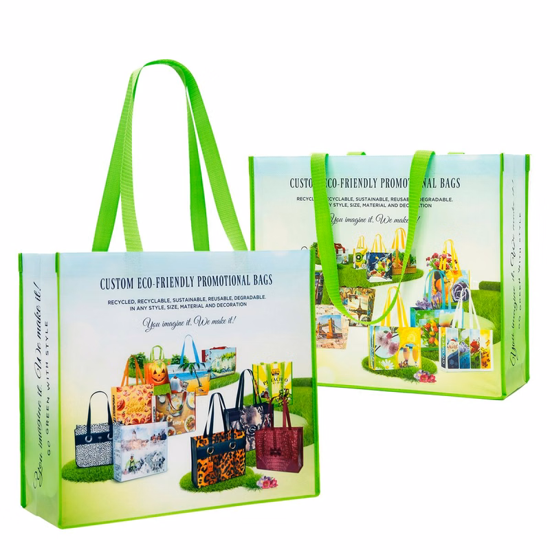 Premium Grade 135g Laminated Non-Woven Reusable Shopping Tote Bag 16"x14"x6"