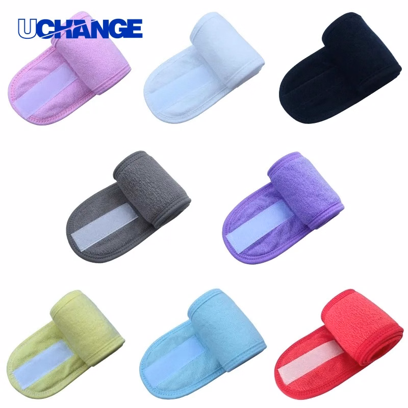 Soft Adjustable Face Wash Headband with Magic Tape Terry for Skincare and Home Use