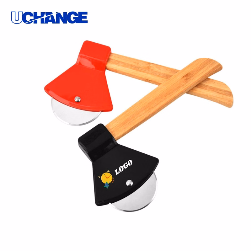 Pizza Cutter with Wooden Handle Tool