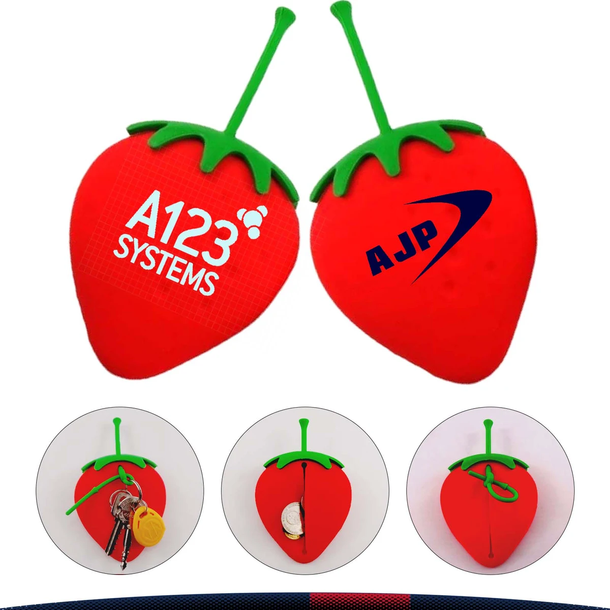 Strawberry Silicone Key Case 1