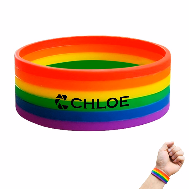6-Layer Silicone Rainbow Bracelet