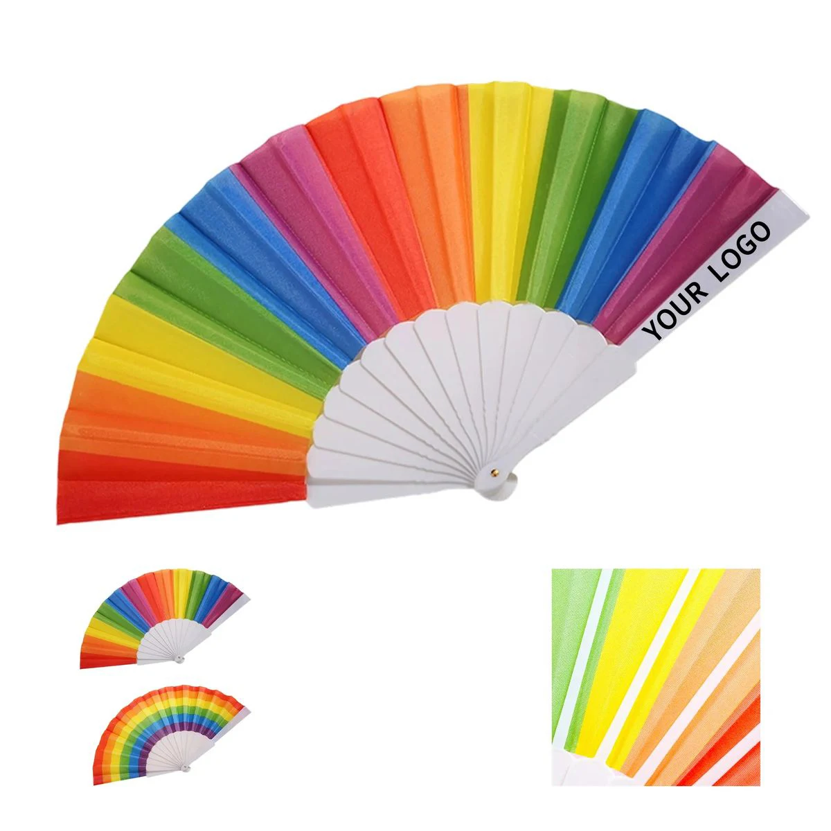 Rainbow Folding Fan for Events and Parties 1