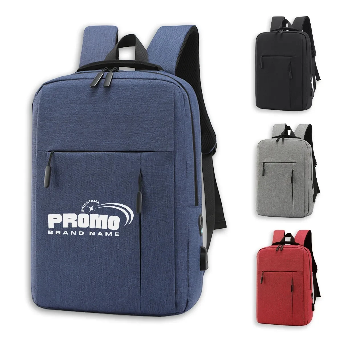 15.6 Inch Canvas Large Capacity Laptop Backpack with USB 1