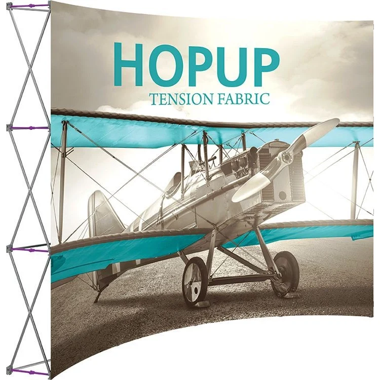 Hopup 10ft Full Height Curved Display & Front Graphic 1