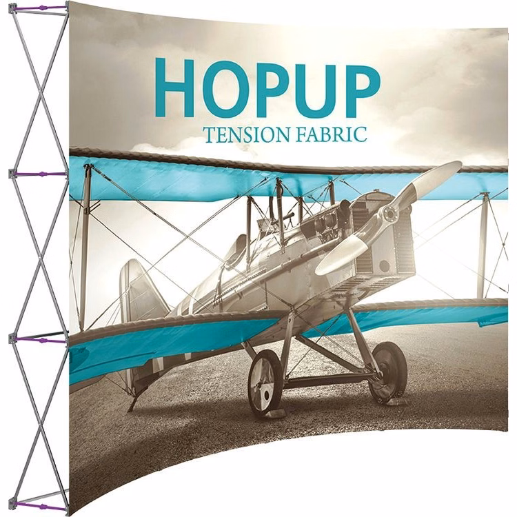 Hopup 10ft Full Height Curved Display & Front Graphic