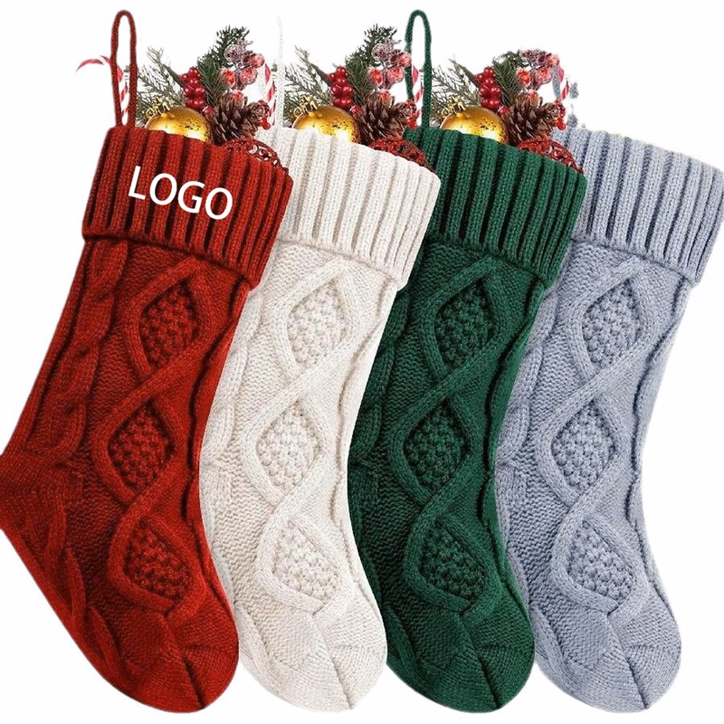 Knitted Xmas Stocking Candy Holder