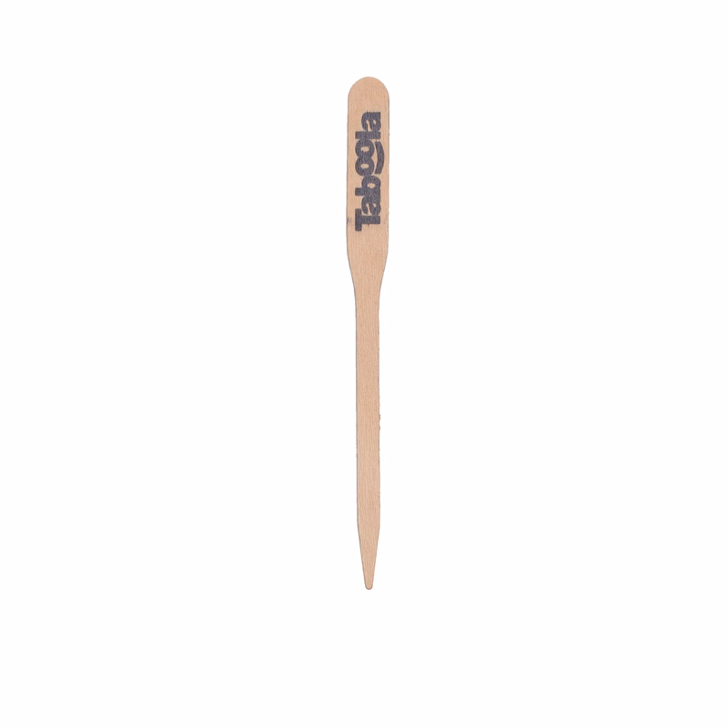 Wood Food Pick 4.500" Paddle Tradition Print