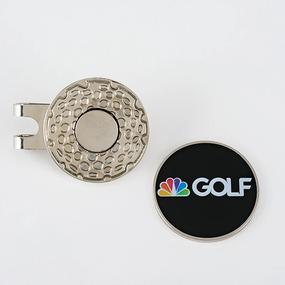 Magnetic Golf Hat Clip with Ball Marker - Custom Design 1