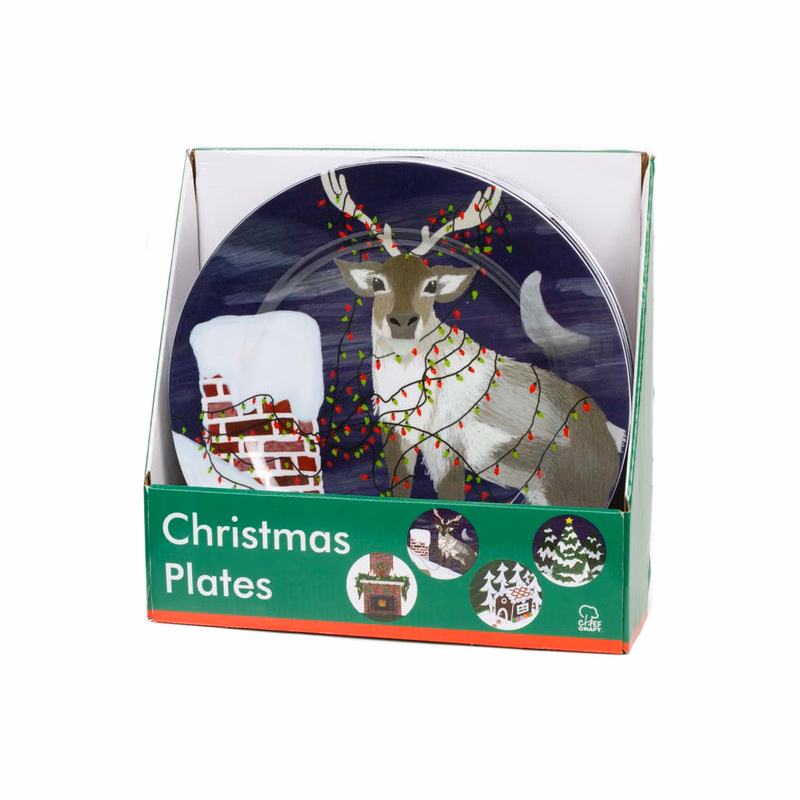 Christmas Plates - 4 Assorted Designs 13"