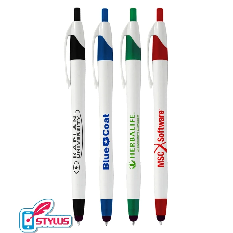 "Elegant" White Stylus Clicker Pen 1