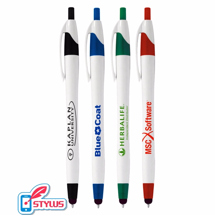 "Elegant" White Stylus Clicker Pen