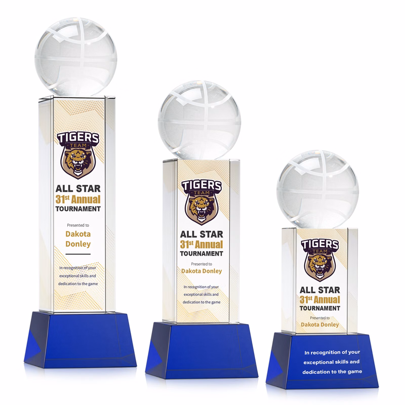 Basketball VividPrint™ Award on Belcroft - Blue