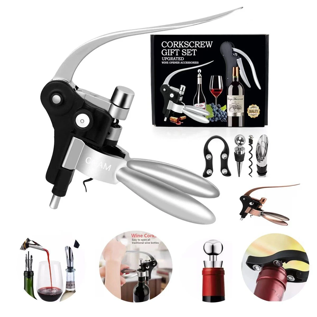 5 Pcs Wine Bottle Opener Corkscrew Set 1