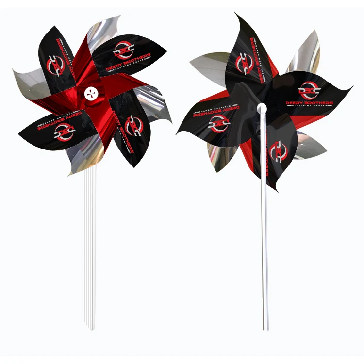 Pinwheel 4 - Silver Mylar with 7" diameter propellers 1