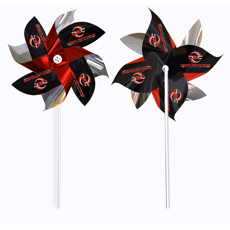 Pinwheel 4 - Silver Mylar with 7" diameter propellers