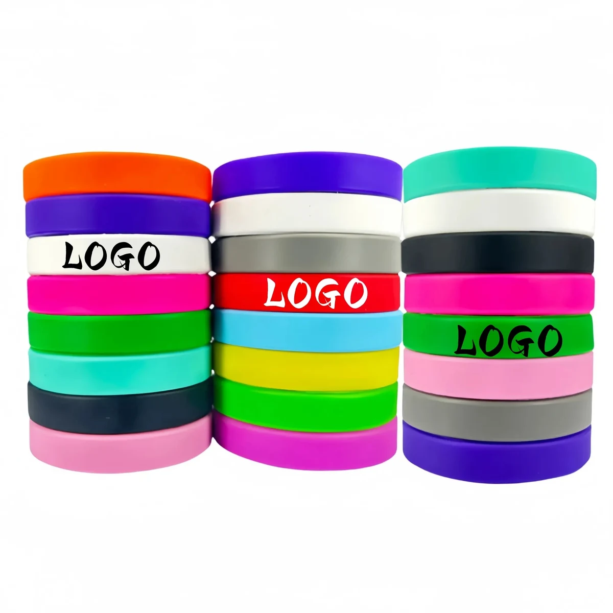MOQ100 Solid Color Silicone Wristband 1