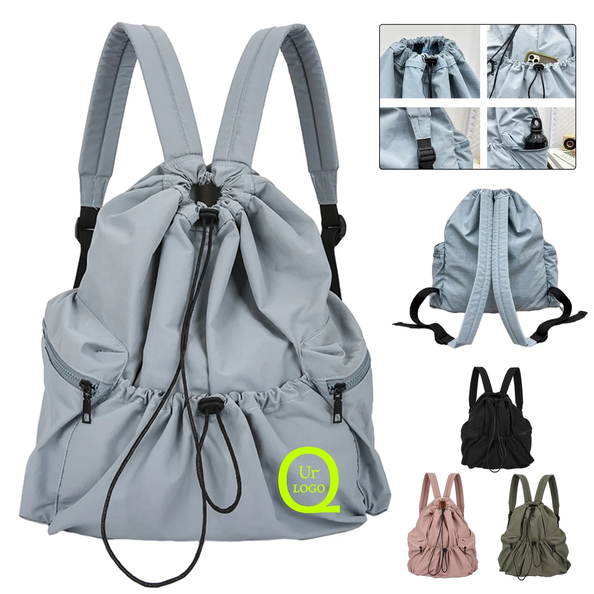 15" Women Drawstring Backpack 1