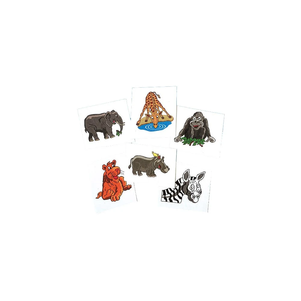 Zoo Animal Temporary Tattoos - Assorted 1