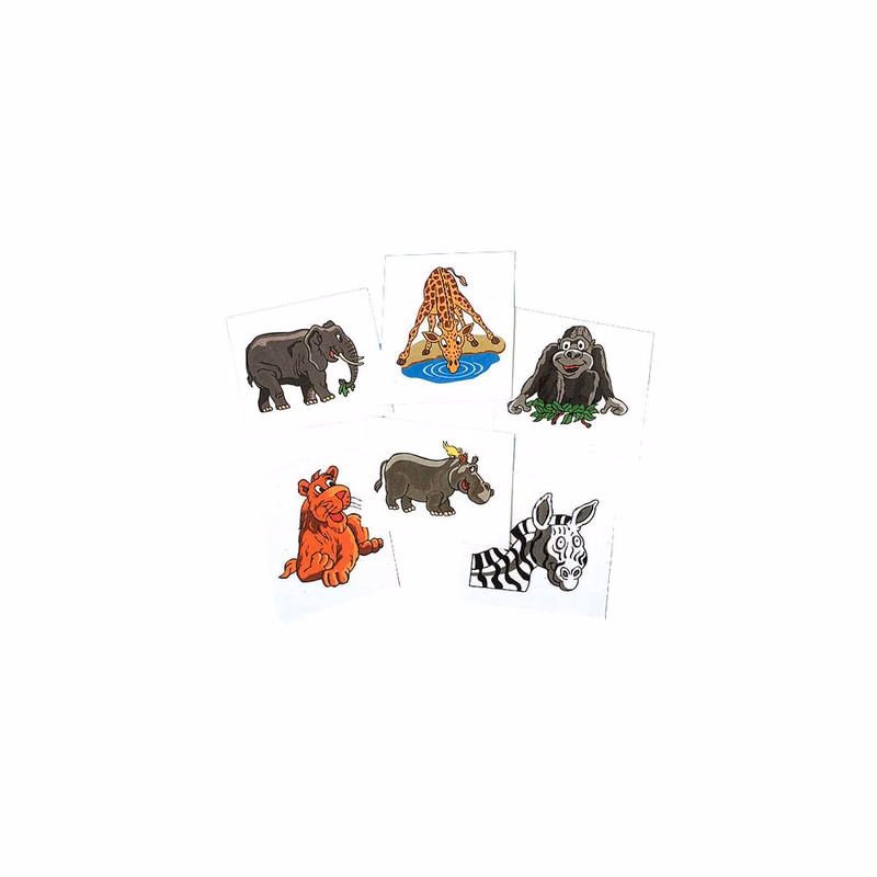 Zoo Animal Temporary Tattoos - Assorted