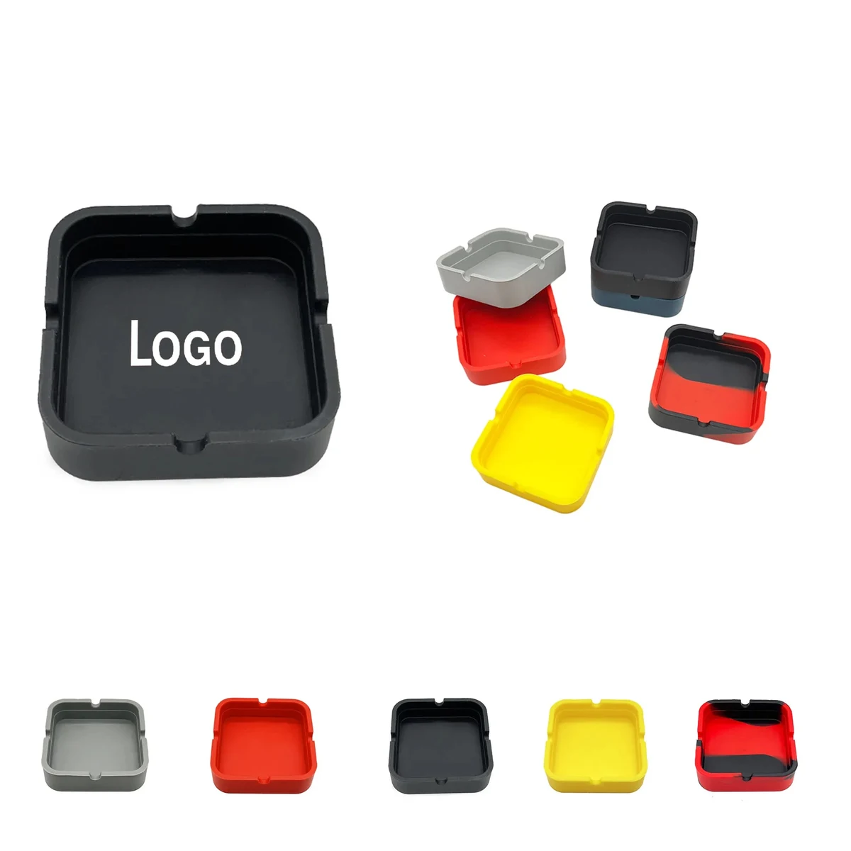 Square Silicone Ashtray for Cigarettes 1