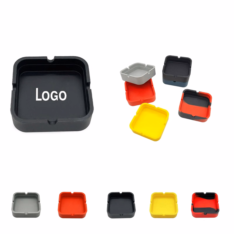 Square Silicone Ashtray for Cigarettes