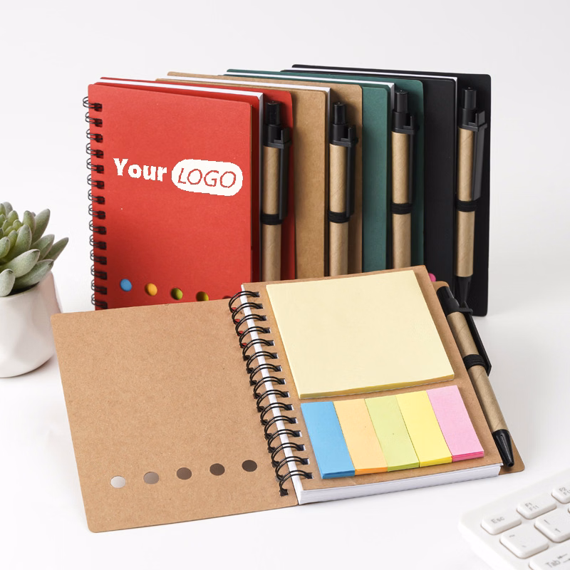 Spiral  Notepad with Pen Memo Sticky Notes  Custom Notebook and Pen Set