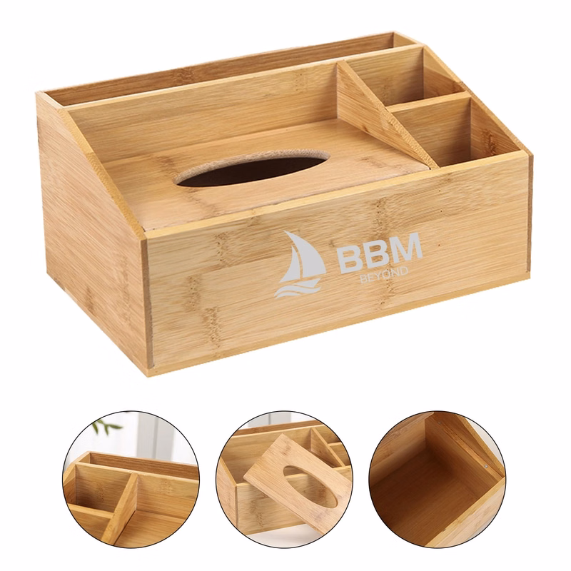 Bamboo and Wood Tissue Box