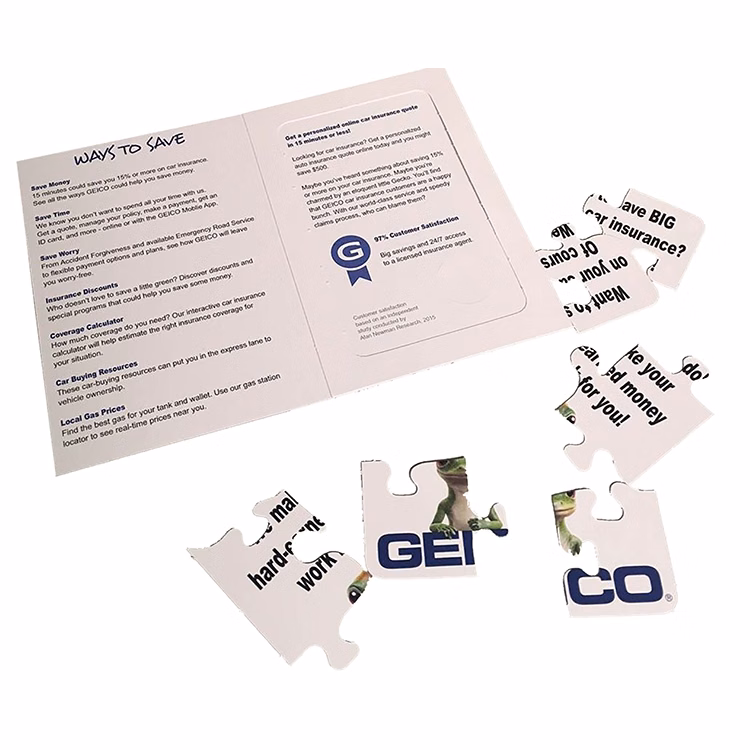 Fold-Over Postcard with Puzzle