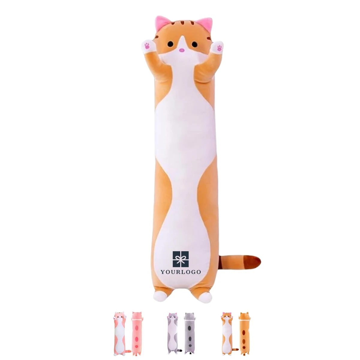 Plush Long Cat Body Pillow 1