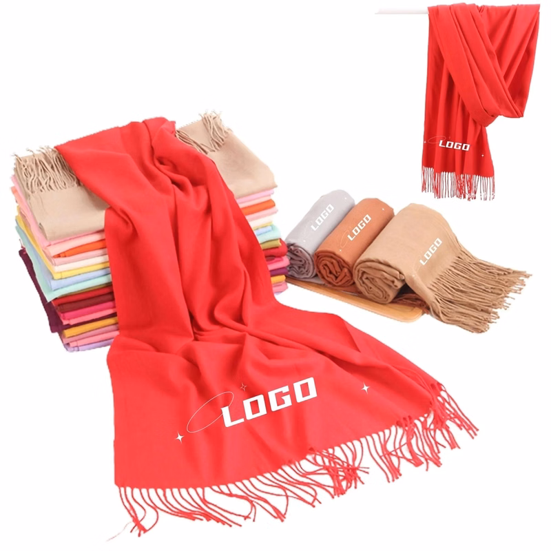 Classic Woven Scarf Warm Shawl With Fringes MOQ50