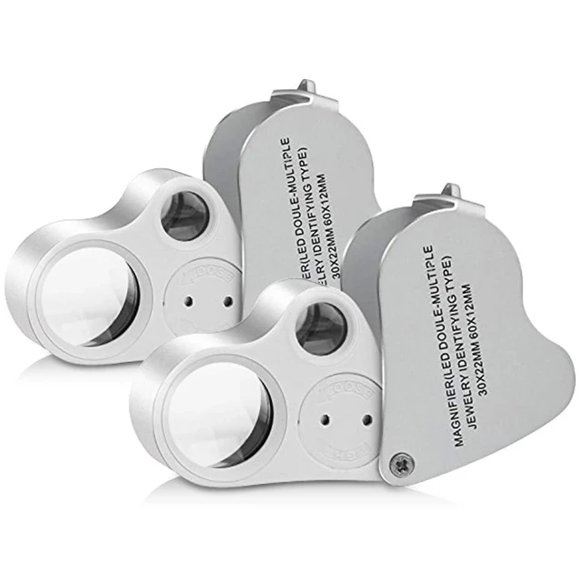 30X and 60X Illuminated Jewelry LED Eye Loupe Magnifier 1