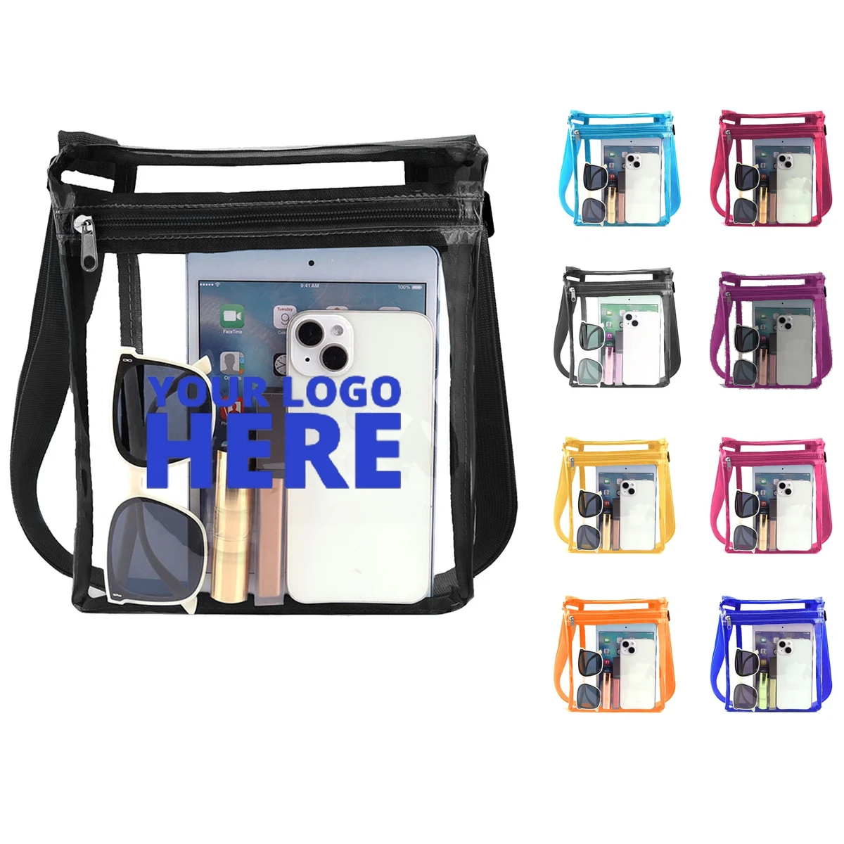 Waterproof Crossbody Clear Stadium Approved Bag 1